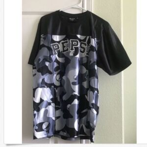 Pepsi Mens Camo Jersey Style Shirt